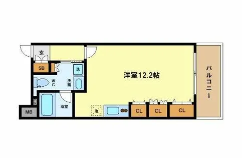 レジュールアッシュ福島【2階】の間取り