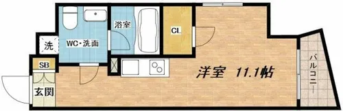 OM玉造Ⅲ【3階】の間取り