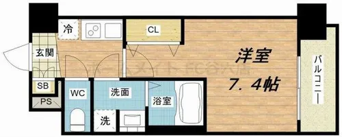 ジアコスモ大阪城南Ⅱ【2階】の間取り