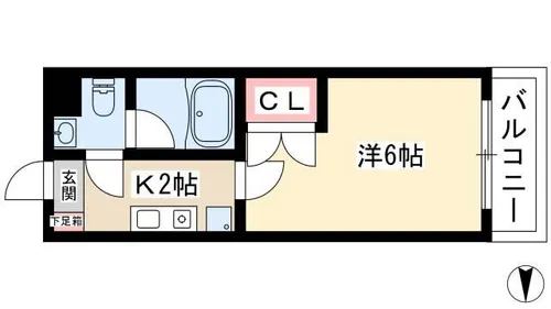 StudioRX中村公園【304号室】の間取り