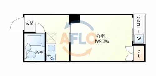 ブライトゾーン南堀江【2階】の間取り