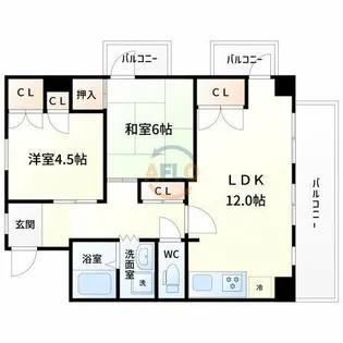ライフステージ新大阪【3階】の間取り