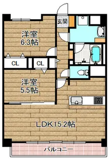 ネオコート上土室【203号室】の間取り