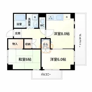 ライフステージ新大阪【1階】の間取り
