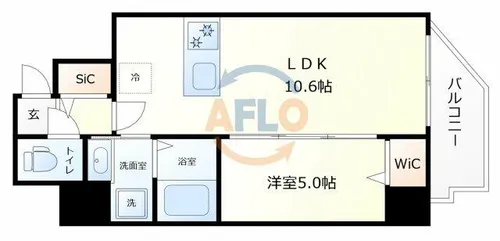 フェルザ福島【9階】の間取り