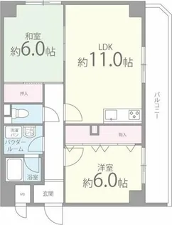 エスポワール恵我之荘【2階】の間取り
