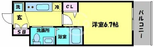 エグゼ大阪ドーム【3階】の間取り