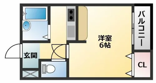 シャンブル弥刀【2階】の間取り