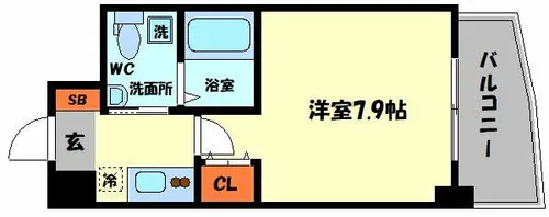 TLRレジデンス高井田【8階】の間取り