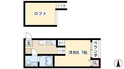アストリア名駅【1階】の間取り