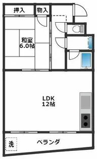 魚住コーポB【3階】の間取り