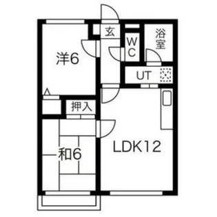 2LDKの間取り画像