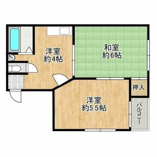 ハウス大幸【1階】の間取り