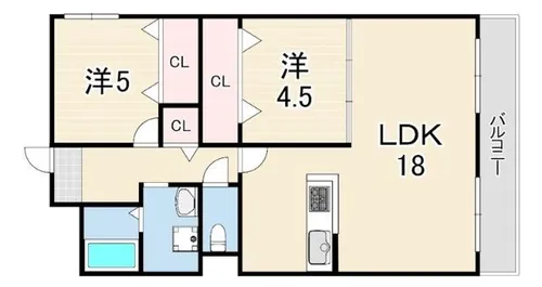 ツインパレス北伊丹【3階】の間取り