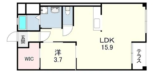 甲子園第7コーポラス【1階】の間取り