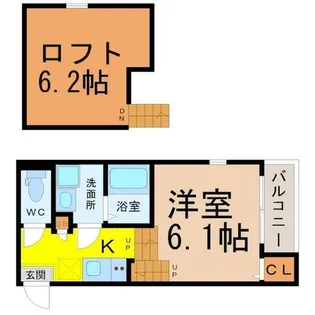 ボヌール東海通【2階】の間取り