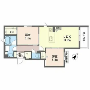 ことぶき【0201号室】の間取り