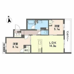 シャーメゾン プレミアム【0202号室】の間取り
