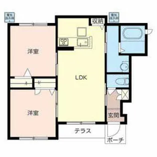 プランドール イズミ【1階】の間取り
