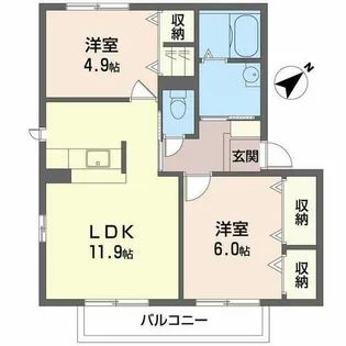 メゾン ルミエール【B202号室】の間取り