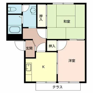 ガーデンハイツ緑ケ丘E,F,G,H【H103号室】の間取り