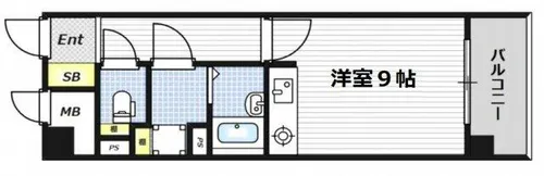 エスリード堂島【4階】の間取り