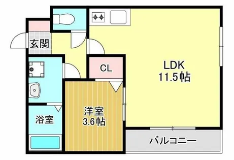 THE NOBLES 久留米中央【3階】の間取り