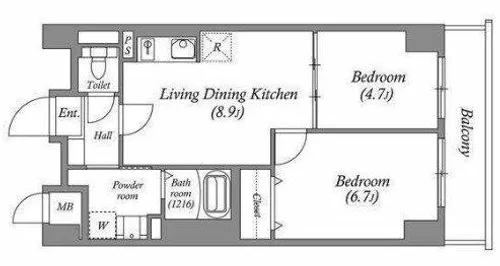 リアライズ今里南【1階】の間取り
