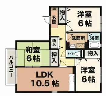 アルパポンテ3番館【2階】の間取り