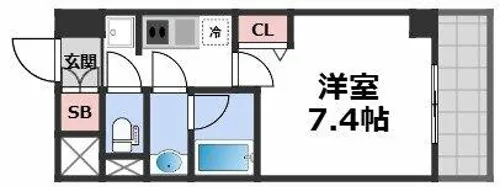 グランパシフィック今里公園【2階】の間取り