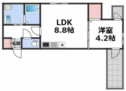 Louis Apartment 長瀬ノール【2階】の間取り