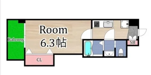 Luxe緑橋【6階】の間取り