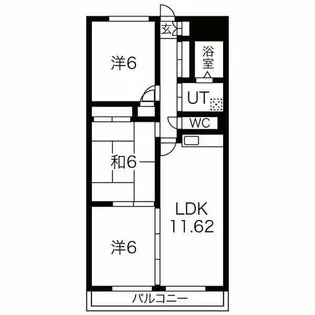 Comfort高蔵寺【1階】の間取り