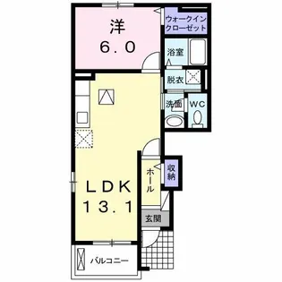 サンヴィレッジ【1階】の間取り