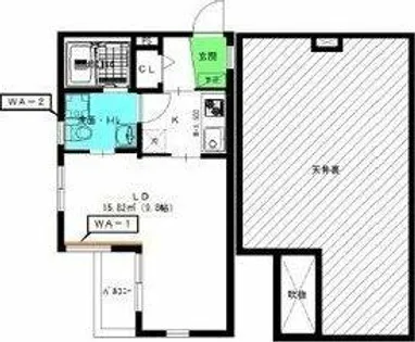 アコモ元中村【2階】の間取り