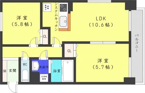 ヘルム21【4階】の間取り