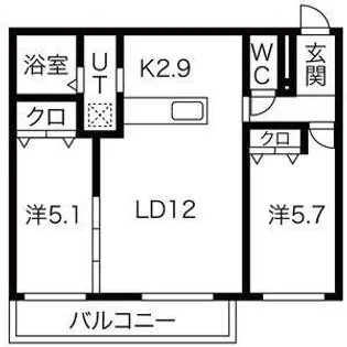 ルヌアージュ山鼻【3階】の間取り