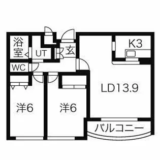 ソレアード92【102号室】の間取り