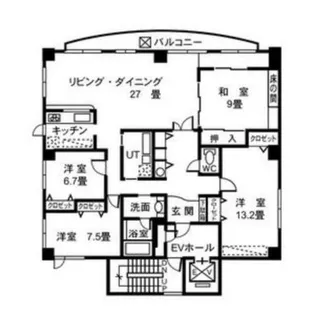 ユニバースⅠ【6階】の間取り