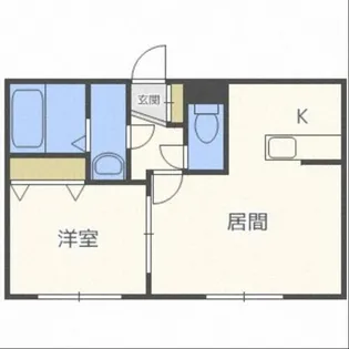 リベルティ平岸【206号室】の間取り