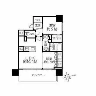 クリオラベルヴィ名古屋花の木【5階】の間取り