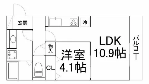 グランシャリオ夕陽丘【2階】の間取り