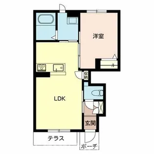 三木市福井(ケンタッキーブルーグラス)【103号室】の間取り