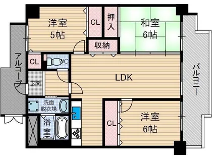 カーサラフィーネ【1階】の間取り