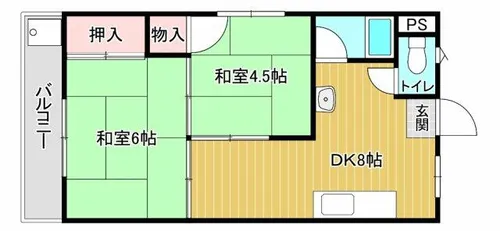 川崎ハイツ【4階】の間取り