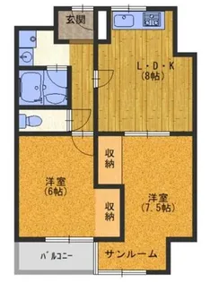 シティーライフ橋本【4階】の間取り