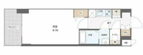 D.Clarest玉造【9階】の間取り