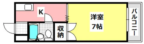 ウエストコート【302号室】の間取り