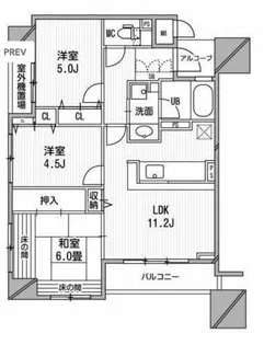 アーデンタワー新町【201号室】の間取り