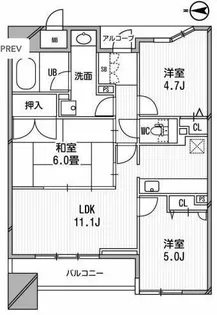 アーデンタワー新町【1202号室】の間取り